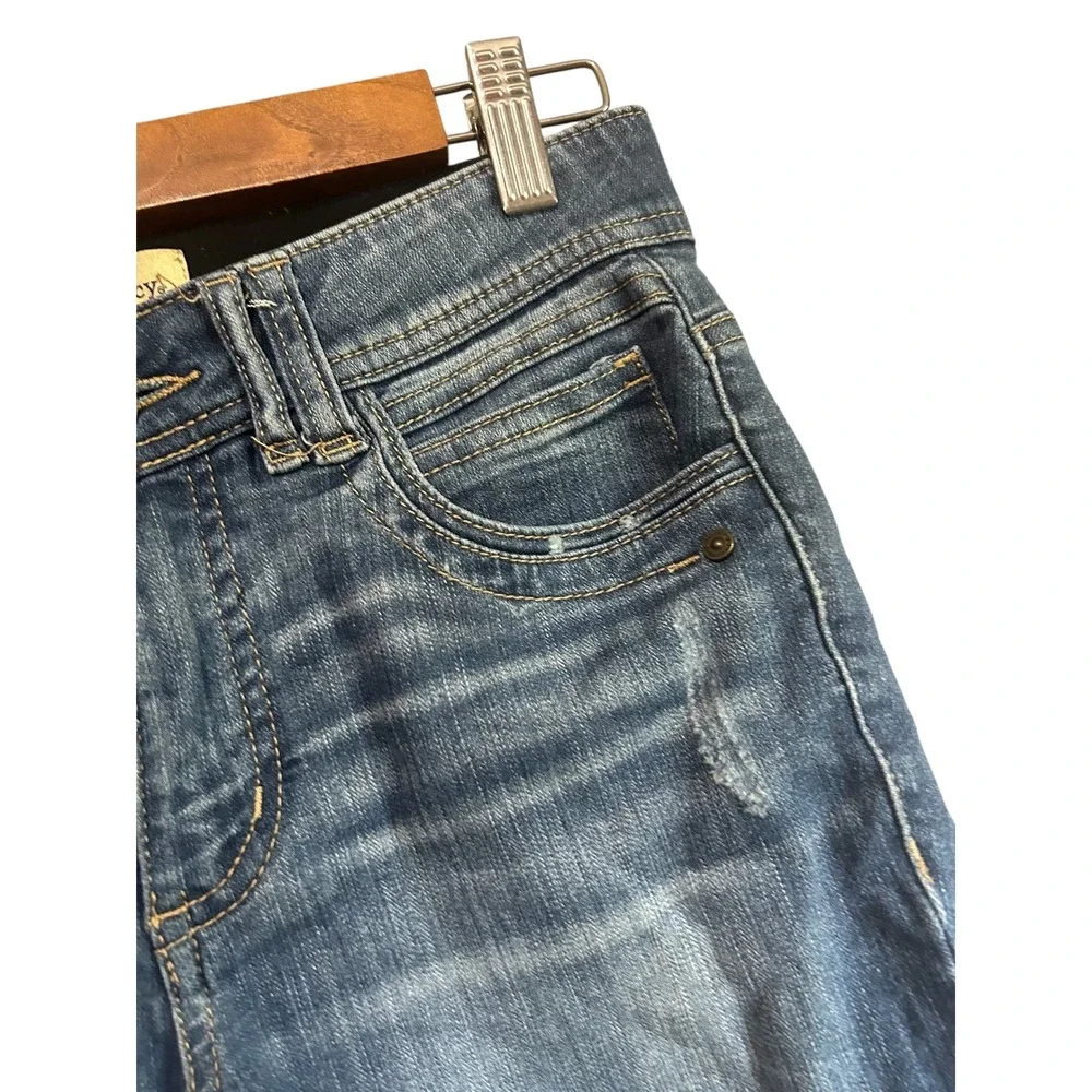 Wallflower Instastretch Dream Skinny Jeans Distressed Medium‎ Wash Denim
